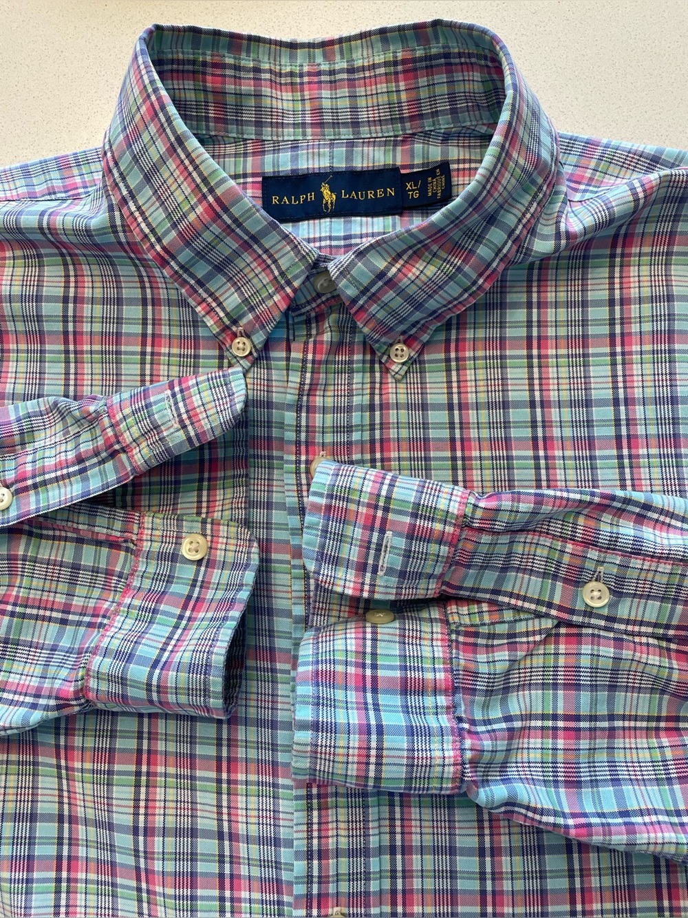 Ralph Lauren - cotton plaid shirt Size XL